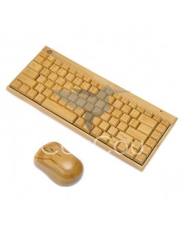 Bamky - drevená klávesnica a myš